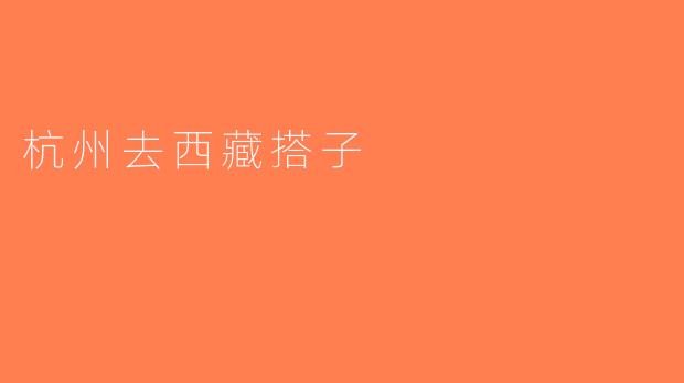 杭州去西藏搭子