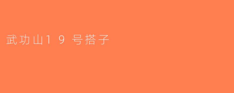 武功山19号搭子