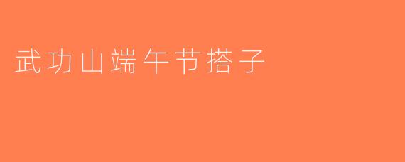 武功山端午节搭子