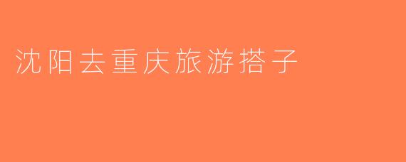 沈阳去重庆旅游搭子