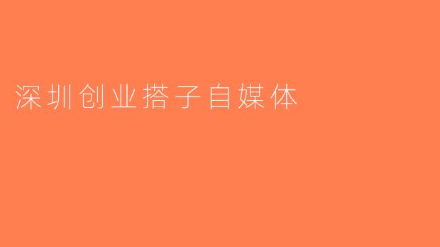 深圳创业搭子自媒体