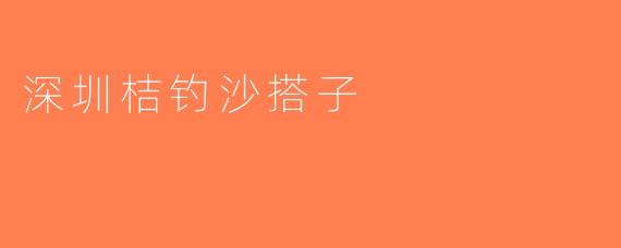 深圳桔钓沙搭子