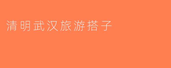 清明武汉旅游搭子