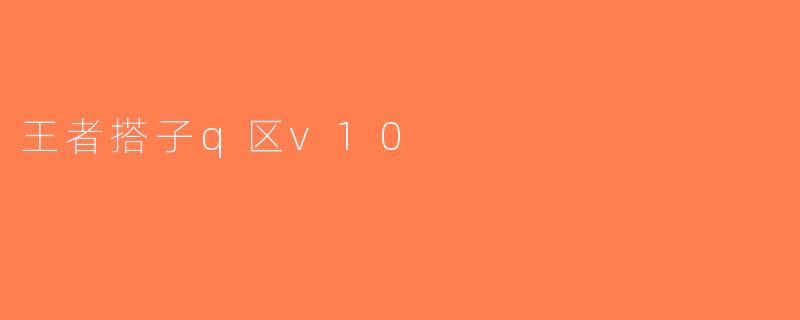 王者搭子q区v10