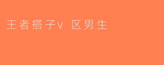 王者搭子v区男生