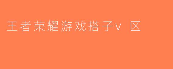 王者荣耀游戏搭子v区