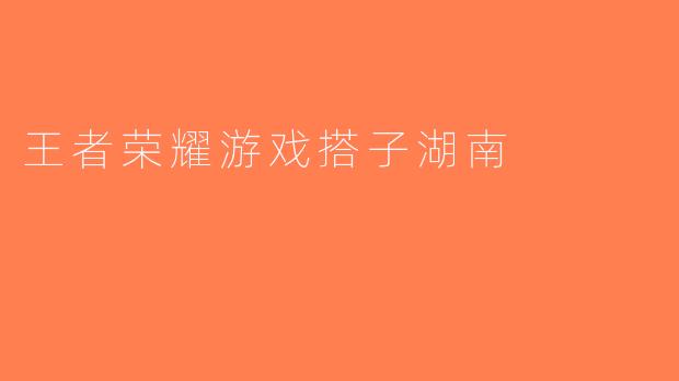 王者荣耀游戏搭子湖南