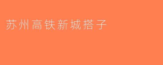 苏州高铁新城搭子