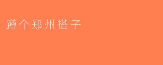 蹲个郑州搭子