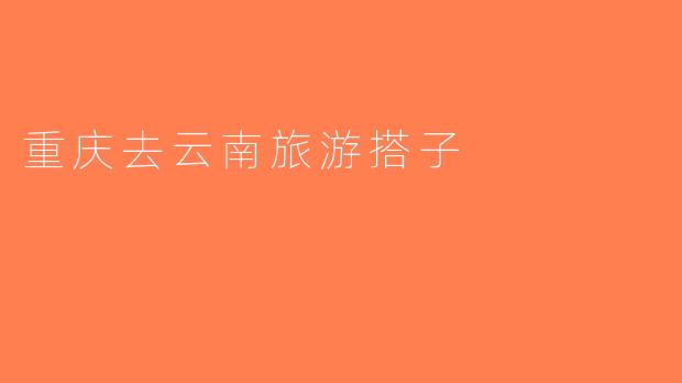 重庆去云南旅游搭子