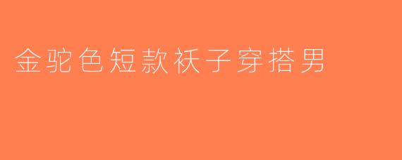 金驼色短款袄子穿搭男