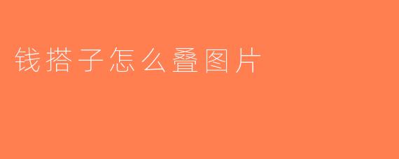 钱搭子怎么叠图片