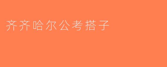 齐齐哈尔公考搭子