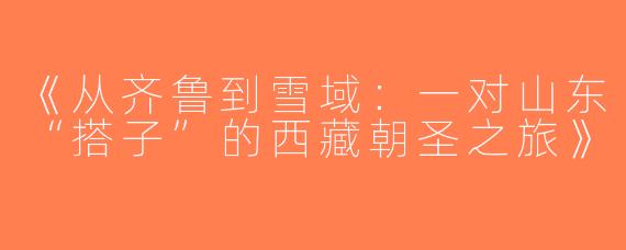 《从齐鲁到雪域：一对山东“搭子”的西藏朝圣之旅》