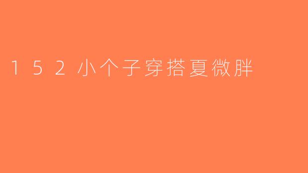 152小个子穿搭夏微胖