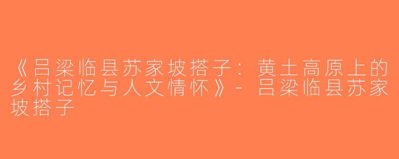 《吕梁临县苏家坡搭子：黄土高原上的乡村记忆与人文情怀》-吕梁临县苏家坡搭子