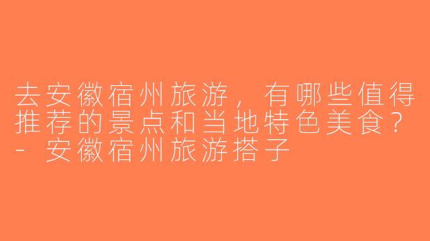 去安徽宿州旅游，有哪些值得推荐的景点和当地特色美食？-安徽宿州旅游搭子
