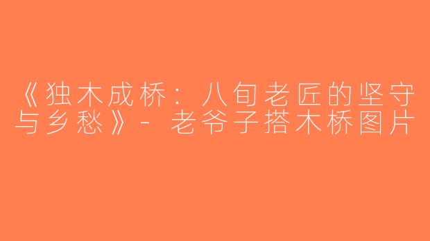 《独木成桥：八旬老匠的坚守与乡愁》-老爷子搭木桥图片
