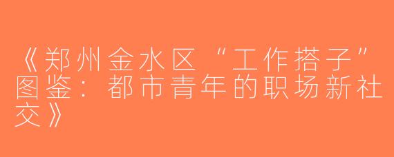 《郑州金水区“工作搭子”图鉴：都市青年的职场新社交》