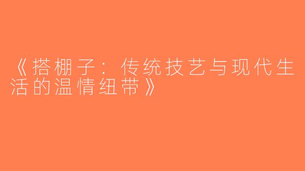《搭棚子：传统技艺与现代生活的温情纽带》