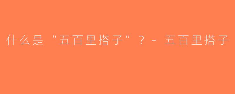 什么是“五百里搭子”？-五百里搭子