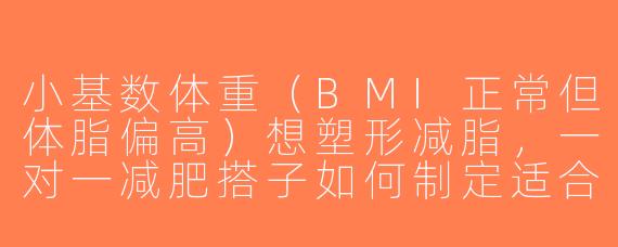 小基数体重（BMI正常但体脂偏高）想塑形减脂，一对一减肥搭子如何制定适合的计划？