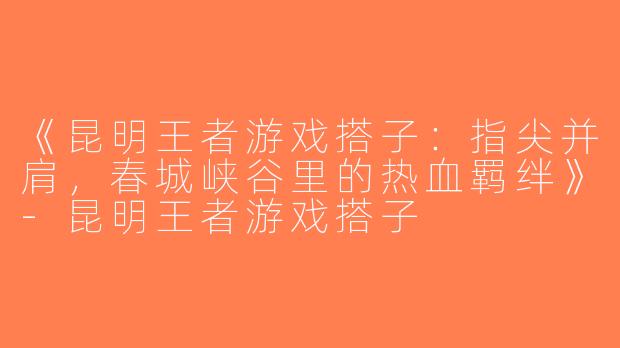 《昆明王者游戏搭子：指尖并肩，春城峡谷里的热血羁绊》-昆明王者游戏搭子