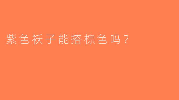 紫色袄子能搭棕色吗？