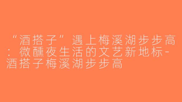 “酒搭子”遇上梅溪湖步步高：微醺夜生活的文艺新地标-酒搭子梅溪湖步步高
