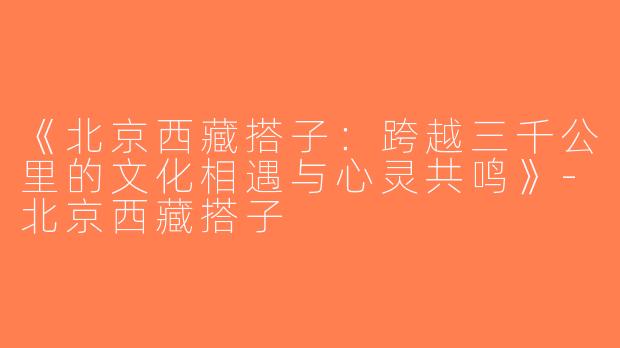 《北京西藏搭子：跨越三千公里的文化相遇与心灵共鸣》-北京西藏搭子