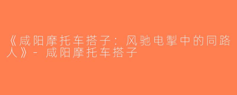 《咸阳摩托车搭子：风驰电掣中的同路人》-咸阳摩托车搭子
