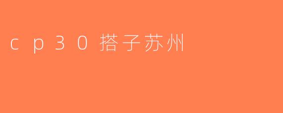 cp30搭子苏州