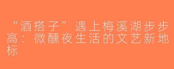 “酒搭子”遇上梅溪湖步步高：微醺夜生活的文艺新地标