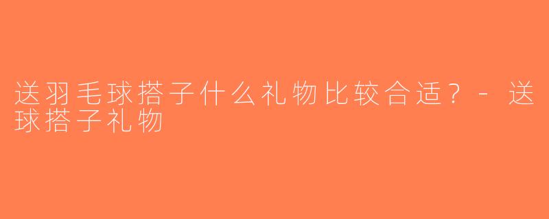 送羽毛球搭子什么礼物比较合适？-送球搭子礼物