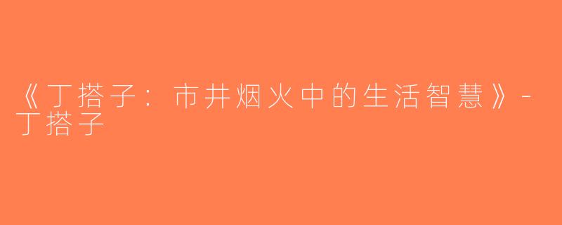 《丁搭子：市井烟火中的生活智慧》-丁搭子