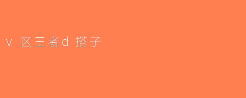 v区王者d搭子