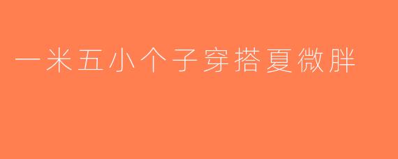 一米五小个子穿搭夏微胖