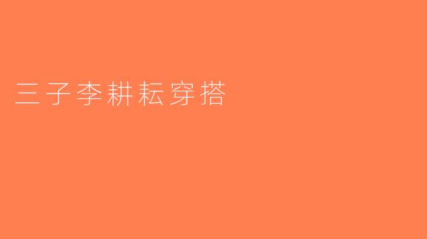 三子李耕耘穿搭