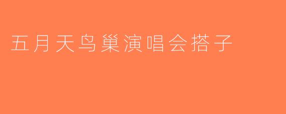 五月天鸟巢演唱会搭子