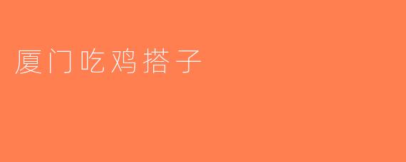 厦门吃鸡搭子