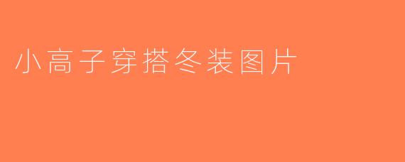 小高子穿搭冬装图片