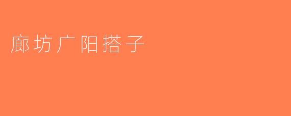 廊坊广阳搭子
