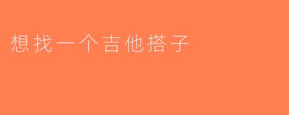 想找一个吉他搭子