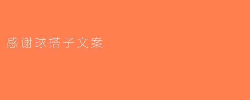 感谢球搭子文案