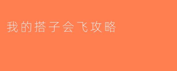 我的搭子会飞攻略