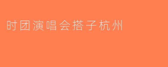时团演唱会搭子杭州