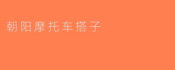 朝阳摩托车搭子