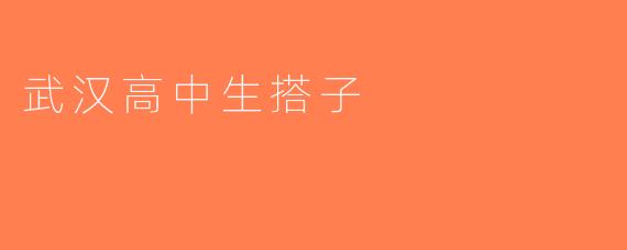 武汉高中生搭子