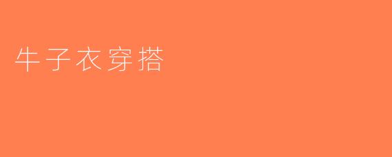 牛子衣穿搭