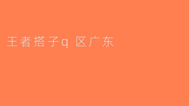 王者搭子q区广东